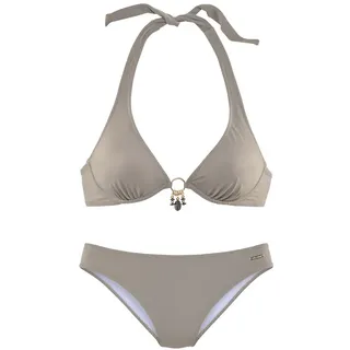 Bruno Banani Bügel-Bikini, mit gold-schwarzenen Accessories Bruno Banani stein Gr.36 Cup B