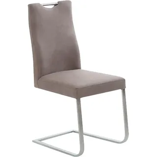 K+W Komfort & Wohnen Freischwinger Mikrofaser braun