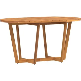 vidaXL Garten-Esstisch Oval 150x90x75 cm Massivholz Akazie - Braun