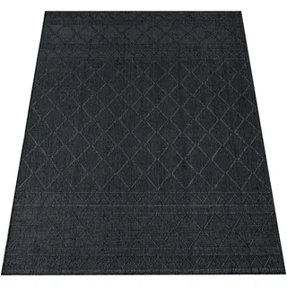 Paco Home Outdoorteppich 150/150 cm Vermont 191 , Anthrazit , Textil , Quadratisch , 150x150 cm , strapazierfähig, für Fußbodenheizung geeignet , Teppiche und Böden, Teppiche, Outdoorteppiche