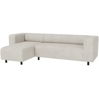 S-Style Möbel Ecksofa Tove Beige Cord - Ottomane links , Textil , Echtholz, Teilmassiv,Buche, Birke , Füllung: Polyetherschaumkern,Polyetherschaumkern , L-Form, Ottomane links,L-Form , 240x142 cm , Blauer Engel, FSC Mix, Hergestellt in Europa, Oeko-Tex® , Wohnzimmer, Sofas & Couches, Wohnlandschaften, Ecksofas