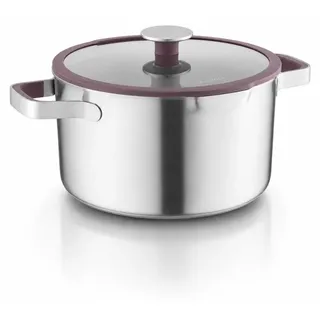 BergHOFF Home Suppentopf 26 cm Edelstahl mit Glasdeckel, für alle Herdarten, backofenfest bis 180 Grad - Braun
