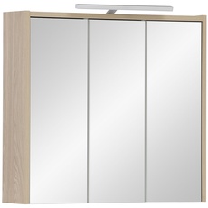 Bild Spiegelschrank Holzwerkstoff, Eiche hell Dekor, 65 x 16 x 60 cm