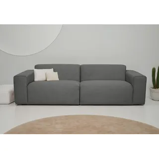 otto home »Koa, 228 cm, Modulsofa in Cord, Chenille, Struktur, Webstoff« Designsofa, weicher Lounge-Sitzkomfort, Welleunterfederung, bodentief,