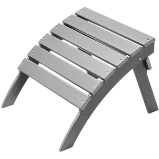 Vevor Fußstütze für Adirondack-Stühle, 547x480x377 mm, klappbarer Adirondack-Ottomane aus HDPE-Kunststoff, Gartenstuhl, weit verbreitet für Außenbereich, Veranda, Pool, Rasen, Hinterhof, grau