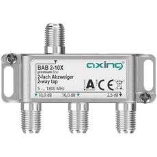 Axing BAB 2-10X 2-Fach Abzweiger 10 dB 5-1800 MHz TV Data Internet Kabelfernsehen