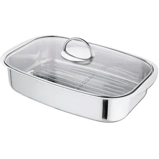 Schulte-Ufer 67048-36 Allzweck-Sicht-Bräter, 36 x 25 cm, Edelstahl