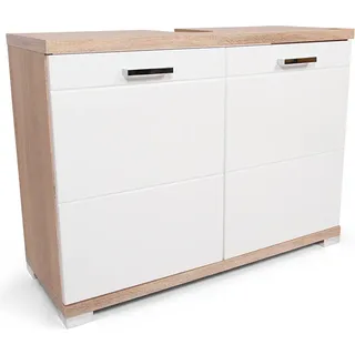 Lula Waschbeckenunterschrank Karina Weiß - Holz 80 cm - Weiß