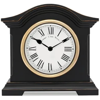 Towcester Clock Works Co. Falkenburg Kaminuhr, Kunststoff, Schwarz, Einheitsgröße