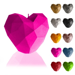 Candellana Heart Low-Poly Kerze - Kerze für Valentinstag -Valentinstag Kerzen - Geschenkidee - Kerze Herz - Romantische Deko - Liebes Kerzen - Handgemachtes Geschenk