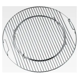 Grillrost rund Ø 47/44 cm - auch in 57/54,5 cm erhältlich, aus verchromtem Stahl, Grill-Aufsatz für Pizzastein, Wok, Pfanne