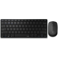 RAPOO 9000M keyboard - Tastatur & Maus Set - Nordisch - Schwarz