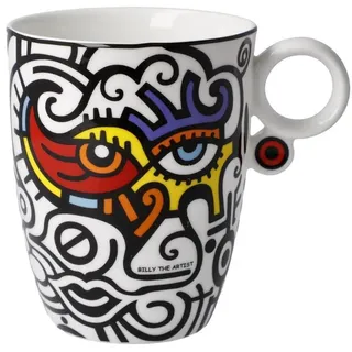 Goebel Künstlertasse mit Untertasse zum Sammeln Bright Eyes I von Billy the Artist aus Fine Bone China, 0,4L, 67-080-67-1