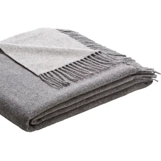 Biederlack Kuscheldecke Cashmere 130 x 170 cm Mischgewebe Grau