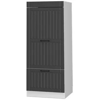 Vicco Hochschrank Mikrowellenschrank Fame-Line 60 x 153,6 x 58,1 cm Anthrazit Landhaus