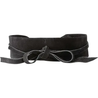 Stoffgürtel BONPRIX, Damen, Gr. 75, schwarz, Leder, Gürtel Stoffgürtel