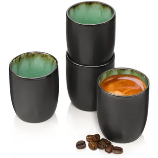 sänger Espressobecher Palm Beach 0,07 l Grün Schwarz 4 St.