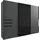 Schwebetürenschrank Saigon 270 x 208 x 64 cm Grau/Schwarz
