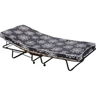 Livetastic Klappbett , Schwarz, Weiß , Metall, Textil , H2 , 80x185 cm , Schlafzimmer, Betten, Gästebetten, Klappbetten