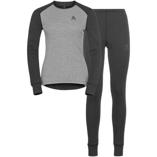 Odlo Damen Funktionsunterwäsche Set Active Warm ECO dark grey melange - grey melange, L