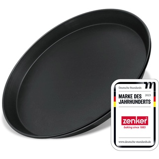 Zenker Black Metallic Backblech rund – Premium Qualität für perfekte Backergebnisse, 300 x 300 x 30 mm, hitzebeständig bis 230°C