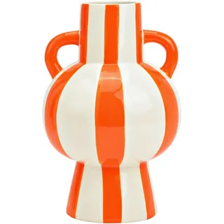 Vase , Orange , Keramik , 15x24x15 cm , Dekoration, Vasen, Keramikvasen