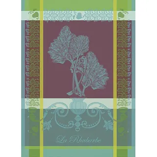 GARNIER-THIEBAUT Geschirrtuch LA RHUBARBE (Rhabarber) 56 x 77 cm 100% Baumwolle