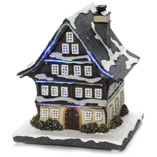 Konstsmide LED Fiberoptikhaus, Trafo- und batteriebetrieben, Multi, 4.5V Innentrafo/batteriebetrieben, Innen, 3 MulticolourDioden, schwarzes Kabel - 4230-000, Bunt