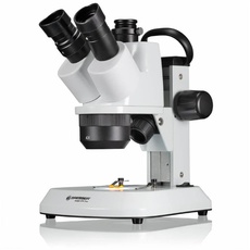 Bild trinokulares Stereomikroskop Analyth STR Trino 10x - 40x mit getrennt dimmbarem LED-Auf- und Durchlicht und Tragegriff für mobilen Einsatz