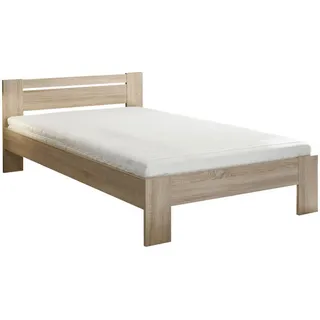 Carryhome Bett , Sonoma Eiche , Holzwerkstoff , 120x200 cm , in verschiedenen Größen erhältlich , Schlafzimmer, Komplette Schlafzimmer und Serien, Schlafzimmerserien