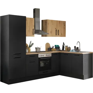 BASIC by Balculina Winkelküche Turin L-Form 270 x 175 cm schwarz