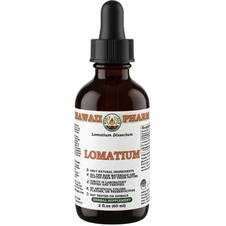 Hawaii Pharm Europe Lomatium (Lomatium dissectum) alkoholfreier Flüssigextrakt, Glycerit aus getrockneter Wurzel, ohne Gentechnik & glutenfrei, 60 ml (2 fl oz)