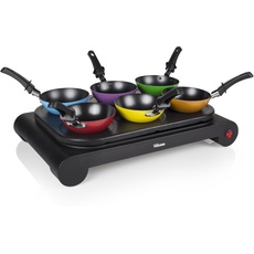 Tristar BP-2827 Party-Wok-Set – Auch als Crêpe- und Bratpfanne verwendbar – Leistung: 1000 W, Schwarz