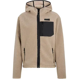 Ziener JUHA-Z High-Loft Fleece Jacke, midlayer | Kapuze, sandstone, 54,