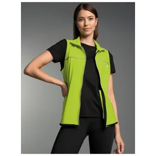 Steppweste TRIGEMA "TRIGEMA Atmungsaktive Sport-Weste", Damen, Gr. L, gelb (lemon), 92% Polyester, 8% Elastan, lang, Westen Steppweste