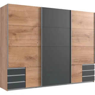 Emden 270 x 210 x 65 cm Plankeneiche Nachbildung/graphit mit Schubladen