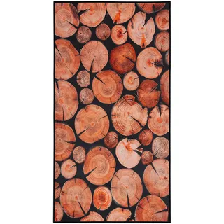 Beliani Kardere Kurzflorteppich 80 x 150 cm Braun