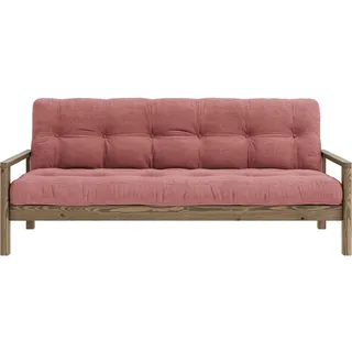 Schlafsofa KARUP DESIGN "KNOB", rosa (sorbet pink), B:205cm H:79cm T:95cm, Matratzenmaterialzusammensetzung: Futonmatratze mit Knopfheftung, Höhe 14 cm, aus recyceleten Mischfasern mit einem Kern aus 4 cm Schaumstoff. Matratzenfüllung: Baumwoll-Mix-Füllung 90-95% Baumwolle und 5-10% Polyester. Bezug: 100% Polyester, Sofas, Schlafsofa, mit Futonmatratze, verschiedene Farben, FSC-zertifiziert, Kiefer