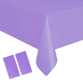 2 Stück Einweg Tischdecke Lila Kunststoff Tischdecken Rechteckig,137*274cm Tischdecke Rolle Wasserdichte Ölbeständig Garten Tischtuch Papiertischdecke für Halloween Party,Kinder Geburtstag,Hochzeiten