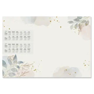 Sigel H6304 Papier-Schreibtischunterlage DIN A2, Kalender 2026 - 2027, 30 Blatt, Schreibunterlage aus nachhaltigem Papier