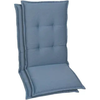 GO-DE Hochlehnerauflage Maße ca.: 50 cm x 120 cm x 7 cm, blau