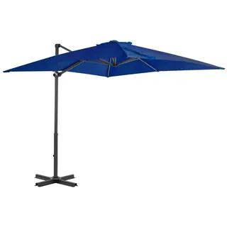 Ampelschirm mit Aluminium-Mast Azurblau 250x250 cm - Blau