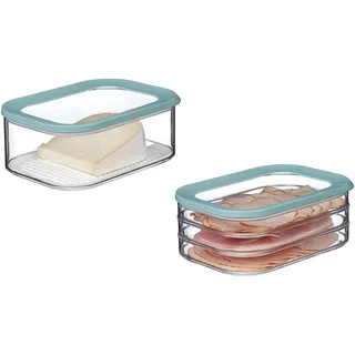 Mepal 2-TLG. Frischhaltedosen Starter-Set Meat and Cheese Modula Vorratsdose - ideal für die Aufbewahrung von Lebensmitteln - spülmaschinenfest, Nordic Green