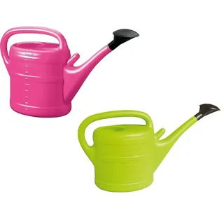 2X Gießkanne 10L PINK + MINTGRÜN + 1x KÜHLSCHRANKMAGNET! Giesskanne Kunststoff für groß & klein Garten & Zimmerpflanzen Gießkannen Gieskanne Gieskannen 10 Liter Watering Can Gieskannen10Liter lr