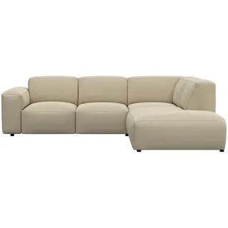 flexlux Eckcouch Polyester 2-Sitzer Sandy Beige