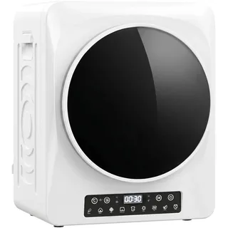 HOMCOM Wäschetrockner 5 kg Mini Ablufttrockner 9 Programmen 1000W Weiß | Bis zu 60°C, Knitterschutz, Doppelfilter, Trockner, LED-Touchscreen, Timer, Kindersicherung, Wohnmobile, Haus
