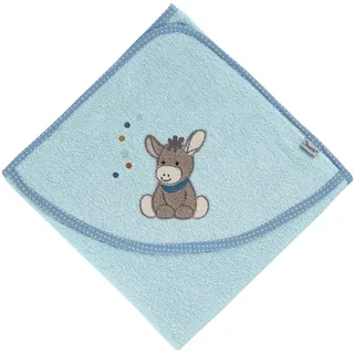 Sterntaler "Kapuzenbadetuch 100x100 cm ESEL Emmi", hellblau