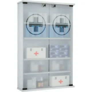VCM Medizinschrank Weiß