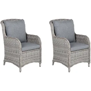 Beliani Gartensessel 60 x 60 x 96 cm grau