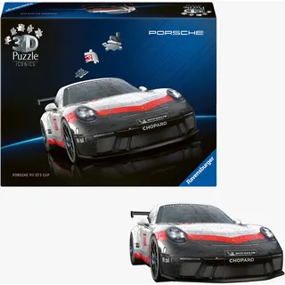 Ravensburger 3D Puzzle Iconics: Porsche 911 GT3 Cup - EIN echte Rennsport-Ikone als faszinierendes und detailgetreues Modellauto